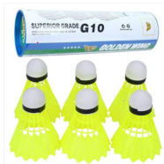 Badminton Shuttle Cock Nylon Superior Grade 6pcs Green - G10 image