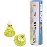 Badminton Shuttle Cock Nylon Superior Grade 6pcs Green - G10 image