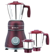 Bajaj Ivora 800W Mixer Grinder with Anti Bacterial Coating and Nutri-Pro Feature, 3 Jars, Crimson Red