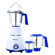 Bajaj Typhoon 750W Mixer Grinder with Nutri-Pro Feature, 3 Jars, White