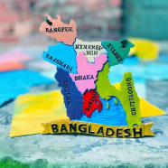 Bangladesh Map Marble Stone Wall Hanging Replica image