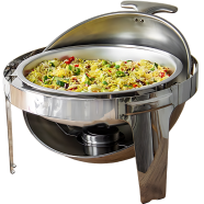Banquet Chafing Dish Round Rolling-Top Chafing Dish with Glass Window EB7753 image