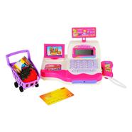 Baoli Children Pretend Toy Shopping Electronic Cash Register Realistic Actions And Sounds image