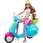 Barbie HGM55 Fashionistas Doll And Scooter Travel Playset image