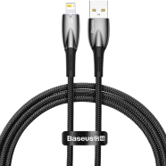 Baseus Cable For Iphone 5 6 7 8 9 X 11 12 13 14 Series Glimmer Series Fast Charging Data Cable Usb To I P 2.4A 1m Black Cadh000201 image