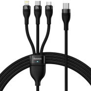Baseus Flash 3 In 1 Cable 100W 1.5m Black image