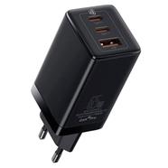 Baseus GaN3 Pro Fast Charger 2C U 65W EU Black(Include:Baseus Xiaobai series fast charging) Cable Type-C to Type-C 100W 20V/5A (CCGP050101) 1m-Black image