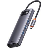 Baseus Metal Gleam Series 6-in-1 Multifunctional Type-C HUB Docking Station (Type-C to 1x HDMI, 3x USB3.0, 1x PD1, 1x RJ45) image