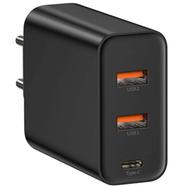 Baseus PPS Three Output Quick Charger C 2U 60W EU)– Black - (CCFS-G01