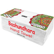 Bashundhara Hand Towel - 250 Pcs x 1 Ply Poly (White)