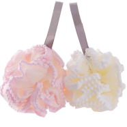 Bath Sponge Soft Net Foaming Rich Bath Ball New Splicing Color Large Bath Flower Bath Ball Household Toiletries - 1 pcs image