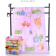 Bath Towel Cartoon Children's Beach Towel Microfiber Household Daily Necessities 41*21 inch - 1 pcs (Any color) - CN icon