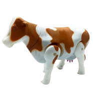 Battery Operated Milk Cow Toy Moving Legs And Shake Tail Make Sound (cow_battery_r) Red image
