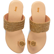 Bay Ladies Open Flats - Thongs Style (VShape) - Ethnic image