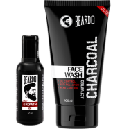 Beardo Combo - Activated Charcoal Face Wash 100ml and Beard and Hair Growth Oil 50ml image
