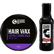 Beardo Combo - Beard and Hair Growth Oil 50ml and Xxtra Strong Hold Hair Wax 100g image