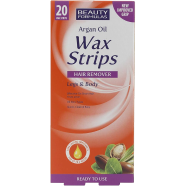 Beauty Formulas Argan Oil Wax Strips Hair Remover Legs and Body - 20 wax Strips - 29426 image