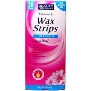Beauty Formulas Vitamin E Wax Strips Hair Remover Legs Body image