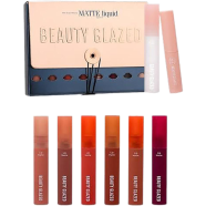 Beauty Glazed Lips Makeup Set Lipstick Long Lasting Moisture Lip Gloss Cosmetic Red Lip Matte Lipstick Waterproof image