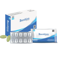 Becobion 100 mg Plus 200 mg Plus 200 mcg 10's Strip Tablet icon