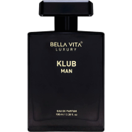 Bella Vita Luxury KLUB | Long Lasting Eau De Parfum 100ml Perfume for Man | Lemon, Rose and Vanilla | Musky, Spicy and Woody Premium Fragrance for Men image