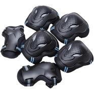 Bicycle Safety Protector Kit 6Pcs for kids and Youth Knee Elbow Wrist Pads Guards (multicolor or any Degsin). icon