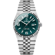 Binbond 8181 Quartz Watch For Men's - Silver Gold and Green image