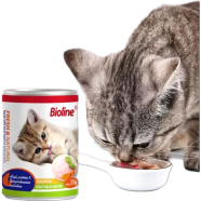 Bioline Cat Can Food - Chicken Flavor 375g | 6 Month Plus All Breed Cats image