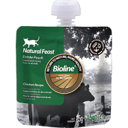 Bioline Cat Natural Feast Entree Pouch - Chicken Recipe For All Age Cats (85g plus15g) | Cat Wet Food image