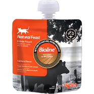 Bioline Cat Natural Feast Entree Pouch - Salmon Flavor For All Age Cats (85g plus15g) | Cat Wet Food image