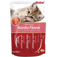 Bioline Cat Treat - Bonito Flavor 6pcs Pack (15g x 6) | All Age Cats image