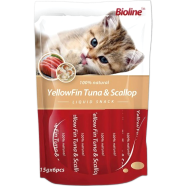Bioline Cat Treat - Yellowfin Tuna Scallop Flavor 6pcs Pack (15g x 6) | All Age Cats image