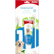 Bioline Dog Dental Care Set - Mint Flavor 100g | For All Breed Puppy Dog icon