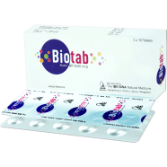 Biotab 5000 mcg Tablet 10's Strip image