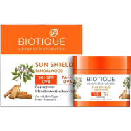 Biotique Sun Shield Sandalwood 50 Plus Spf Uvb For Normal To Oil Skin 50gm image