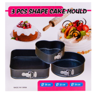 Black Carbon Steel Cakes Molds Non-Stick Metal Bake Mould Round Cake Baking Pan image