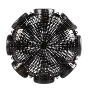 Black Fish Net Cage 8-hole Loach Trap Fishing Pot, Mud Cage Plastic Finless Eel Cage image