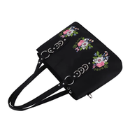 Black Flower Embroidered Handbag For Women (BOBO-01)