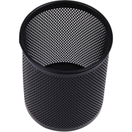 Black Metal Mesh Round Pen Organizer for Office Desk