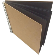 Black Paper Note Book A4 Sketch Book A4 Size Note Pad Spiral Good Quality For Drawing Painting image