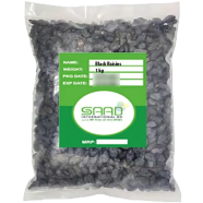 Saad Black Raisins Black Raisin Kalo Kismish Dried Fruit - 1Kg image