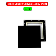 Black Square Canvas 12x12 inch image