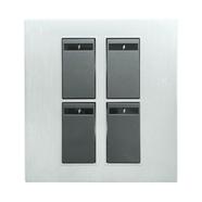 Blaze Crown 4 Gang 1 Way Switch - Gray image