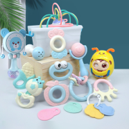 Blinking Tumbler 16pcs Set Box Premium Children's Teether Early Education Training Set Toy For Baby Hand Teether CN (Any Color) image