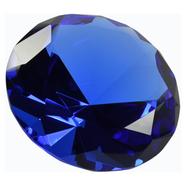 Blue Crystal Glass Diamond Paperweight 4 Inch icon
