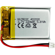 Bluetooth Headphone Lipo Battery 3.7V 220mAh image