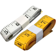 Body Measuring Ruler Sewing Cloth Tailor Measurement Tape - 2 Pcs (Multicolour, Pack of 2) icon
