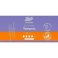 Boots Non Applicator Super Plus Tampons 24 Pcs UK image