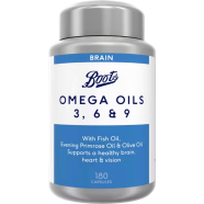 Boots Omega Oils 3 And 6 And 9 180 Capsules image