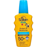 Boots Soltan Kids Protect Plus Moisturise Spray SPF 50 Plus 200ml image